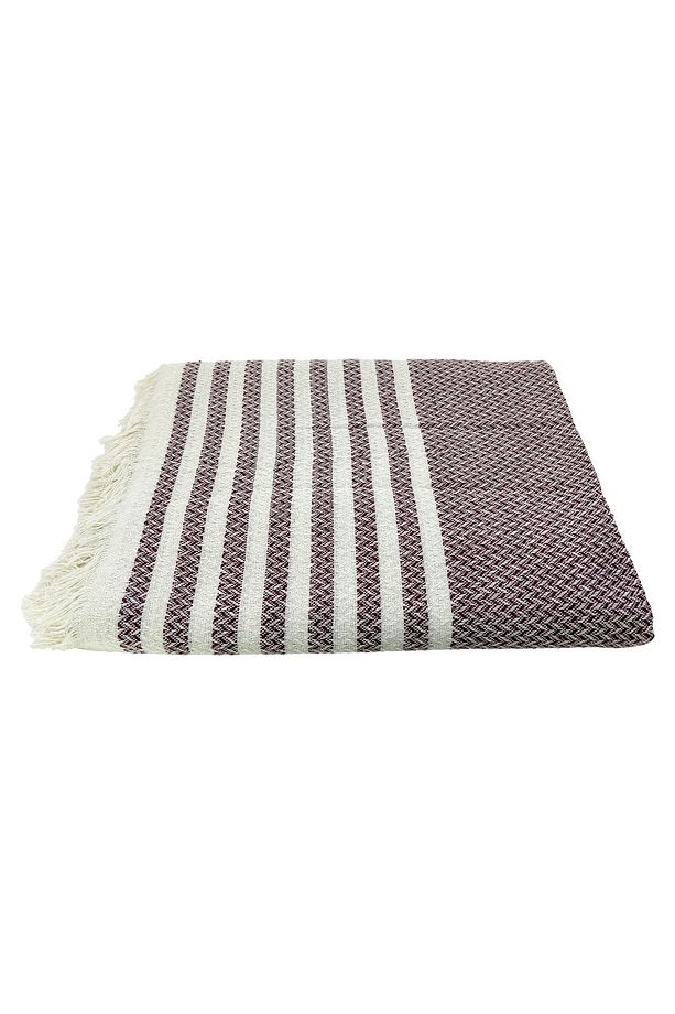 Örgü Desenli Saçaklı Tek Kişilik Pike 170x220 Cm - 1