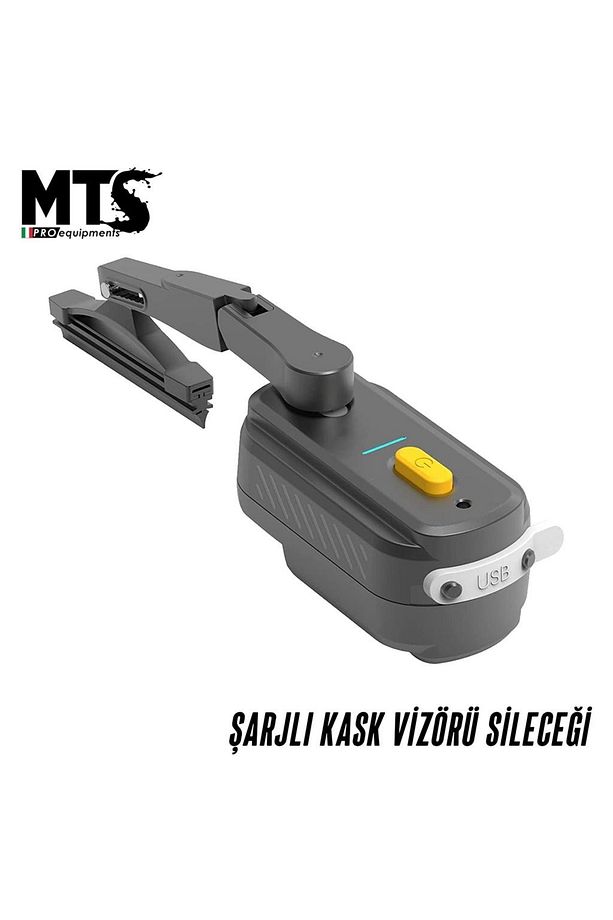 Motorsiklet Kask Cam Sileceği ( Usb Ve Şarjlı ) - 4