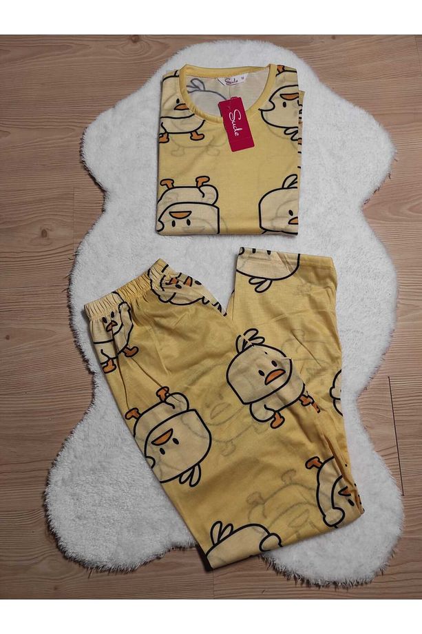 Civciv Baskılı Pamuklu Pijama Takımı - 5