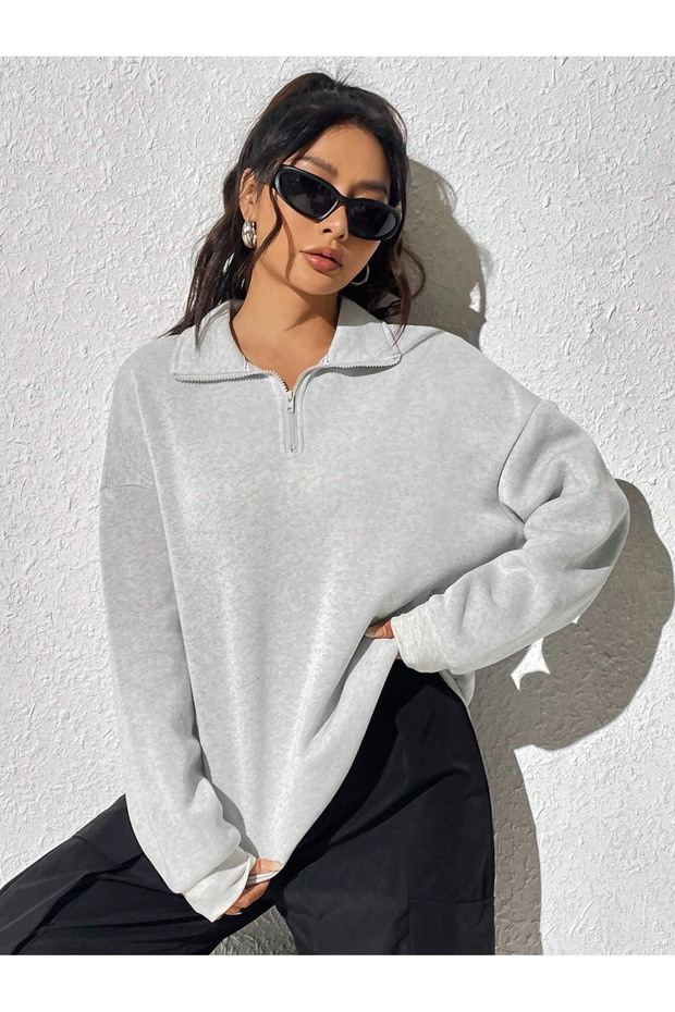Half Zipper Winter Sweatshirt