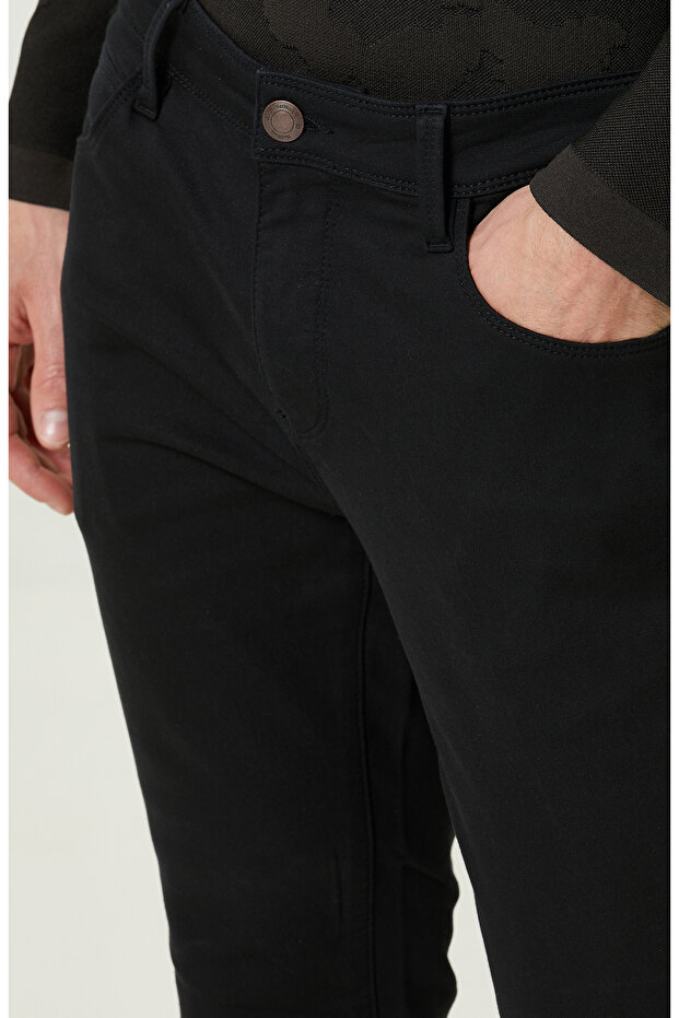 Siyah 5 Cepli Pantolon - 4