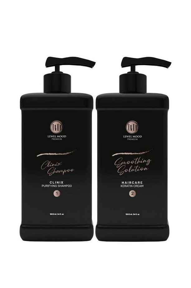 Düzleştirici Smoothing Solution Keratin Cream Bakım Clinix Detox Şampuan 1000ml 2 li Set - 2
