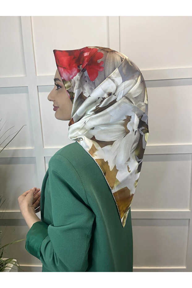 Çiçekli Eşarp - 3