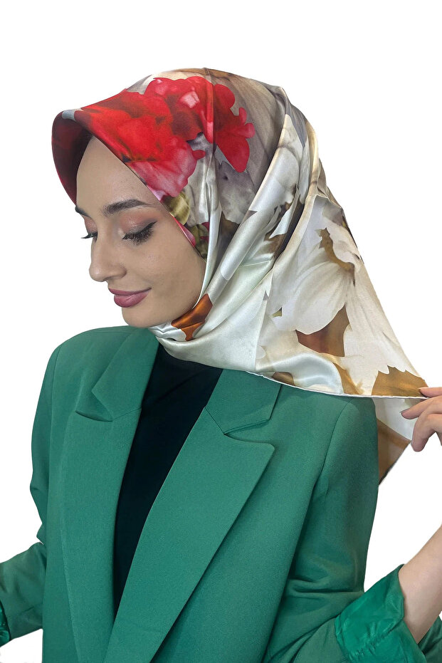Çiçekli Eşarp - 2