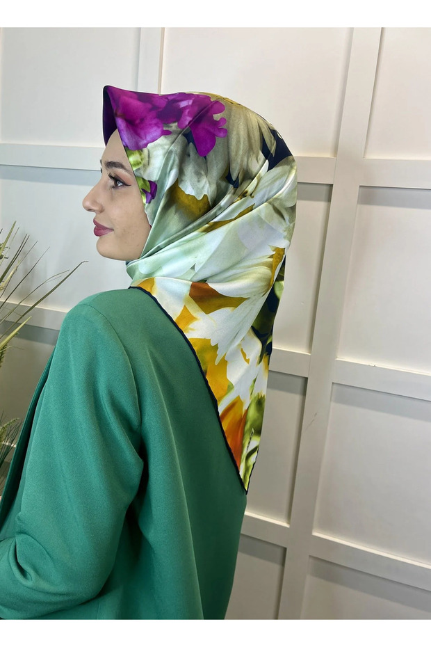 Çiçekli Eşarp - 3
