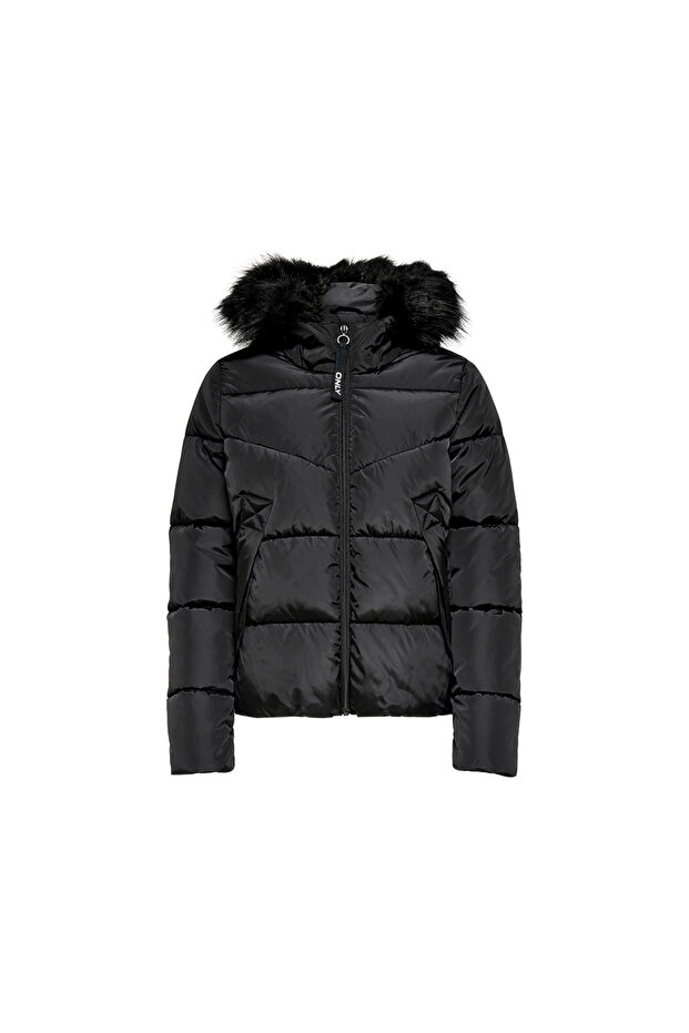 Onlmonica Short Puffer Jacket Women's Casual Coat 15205638-BLACK Black