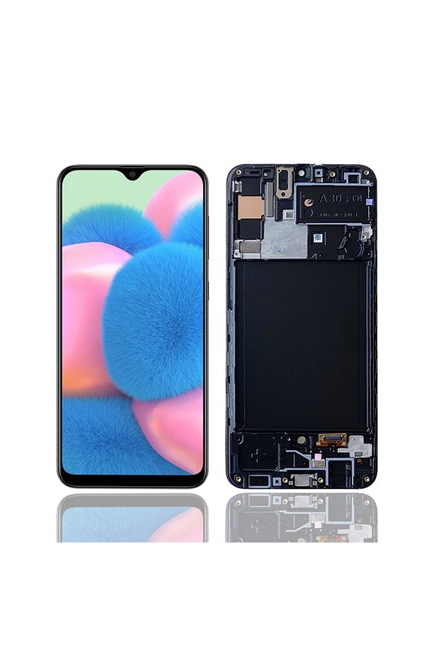 Galaxy A30s A307 Uyumlu Lcd Ekran Dokunmatik Siyah Servis Çıtalı - 1