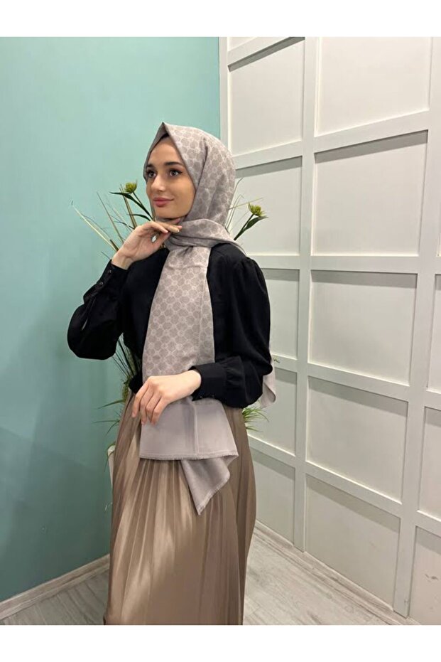 Σάλι Elegance Monogram - Mink 1090100 - 2