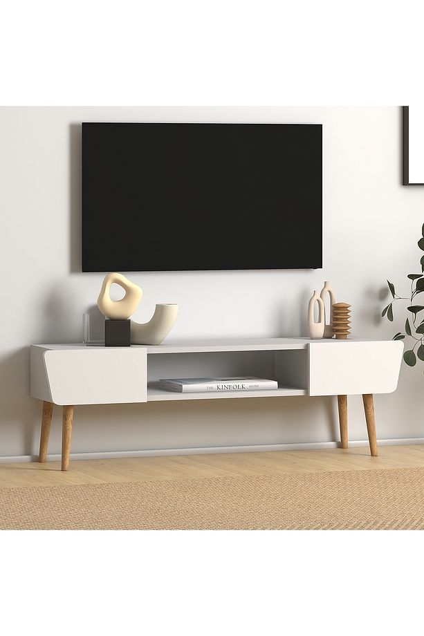 Butterfly Tv Sehpası Beyaz - 2