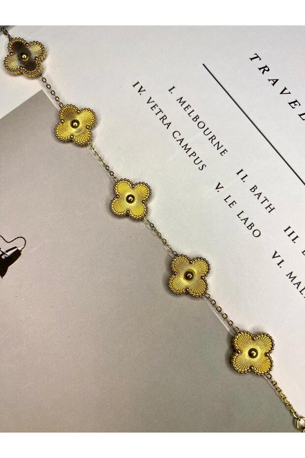 STEEL GOLD VIP CLOVER BRACELET