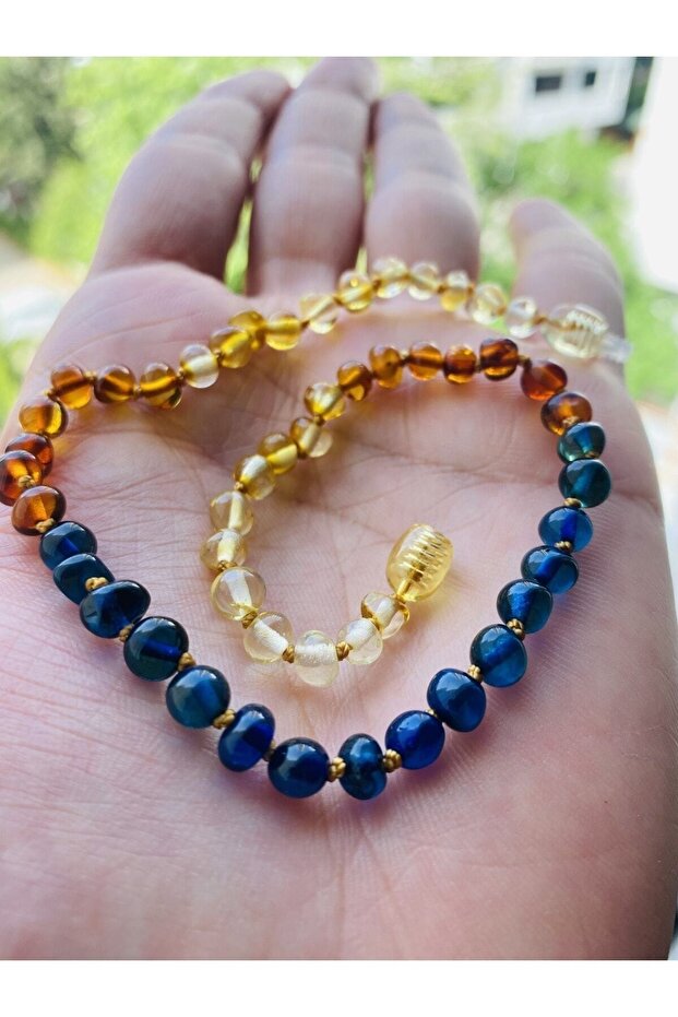 Original Genuine Amber Children's Necklace 36-37 Cm 2-8 Years