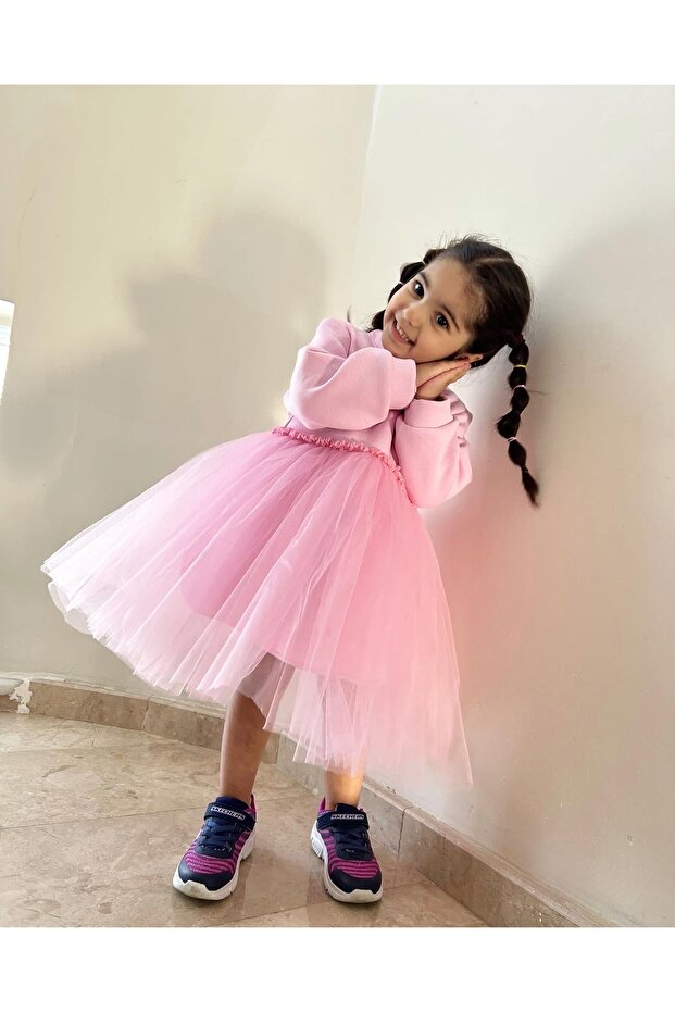 kız çocuk üçiplik tüllü elbise - 3