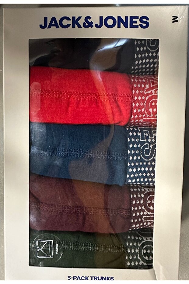 Erkek 5 li Boxer JACVICKY SOLID Boxer 5 PACK BOX - 4
