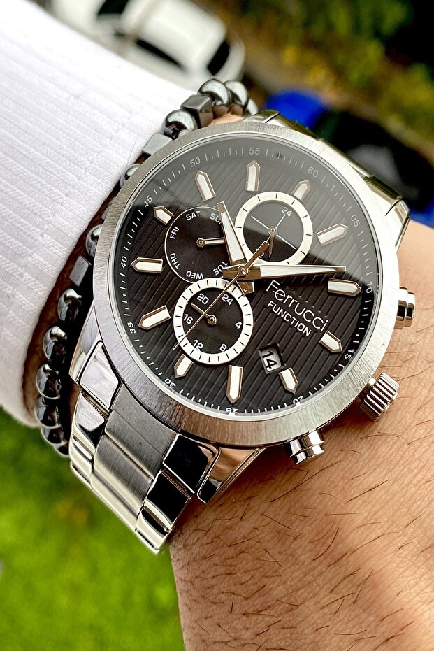 Function ساعة يد رجالية نشطة لجميع الوظائف + هدية سوار - 4