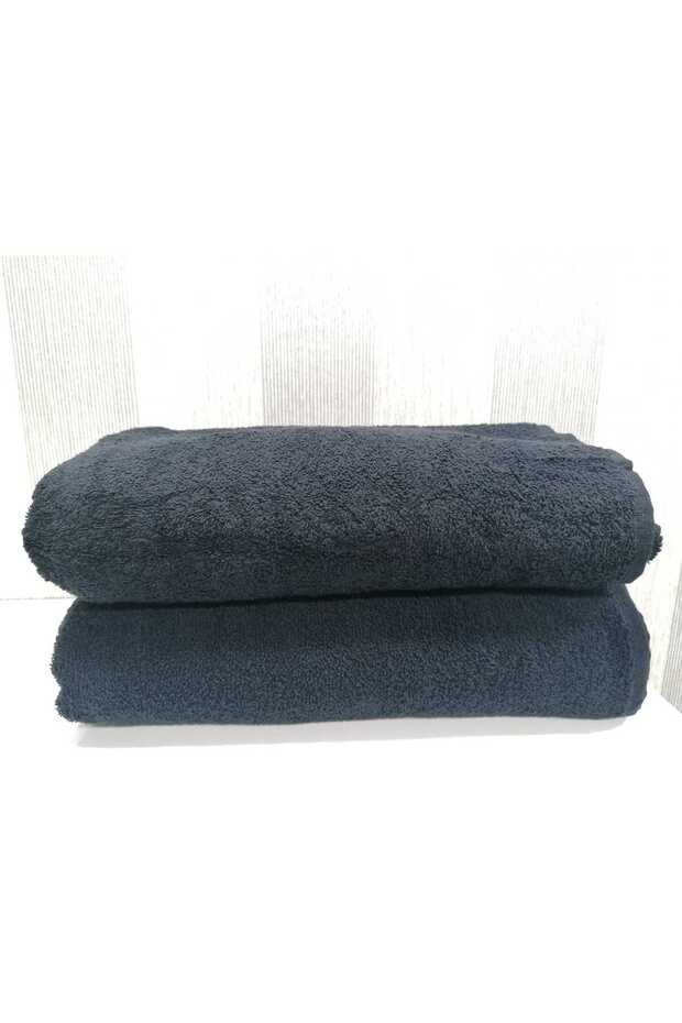 2 Pieces Black 70x140 cm Spa Bath Beach Sauna Yogo Fitness Sports Towels