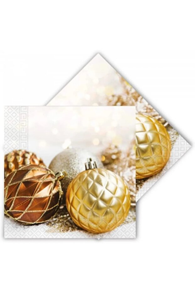 Christmas Napkin Glitter Balls 20 Pieces in 3-Layer Package