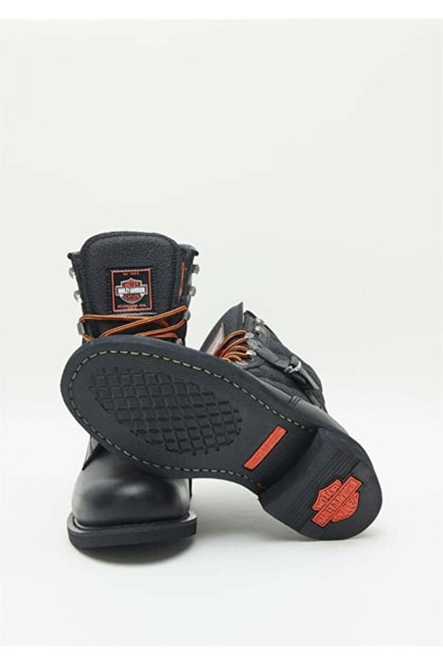 025M100031 NEW WORKER DERİ SİYAH BOT - 4