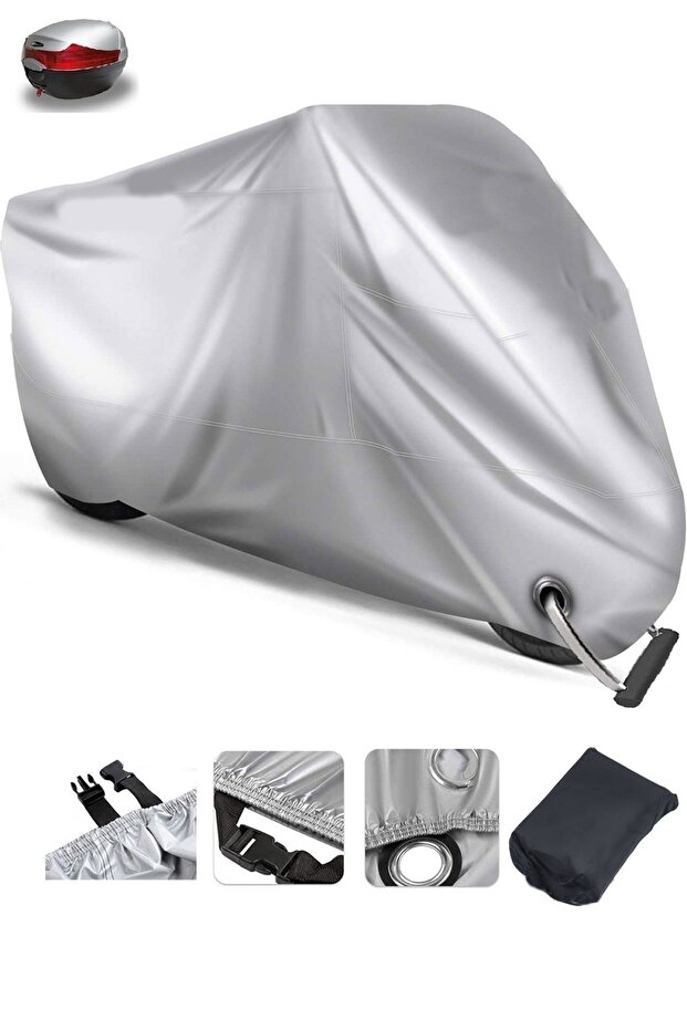 Bisan Rival Gray Motorcycle Tarpaulin REAR BAG COMPATIBLE (Lock)