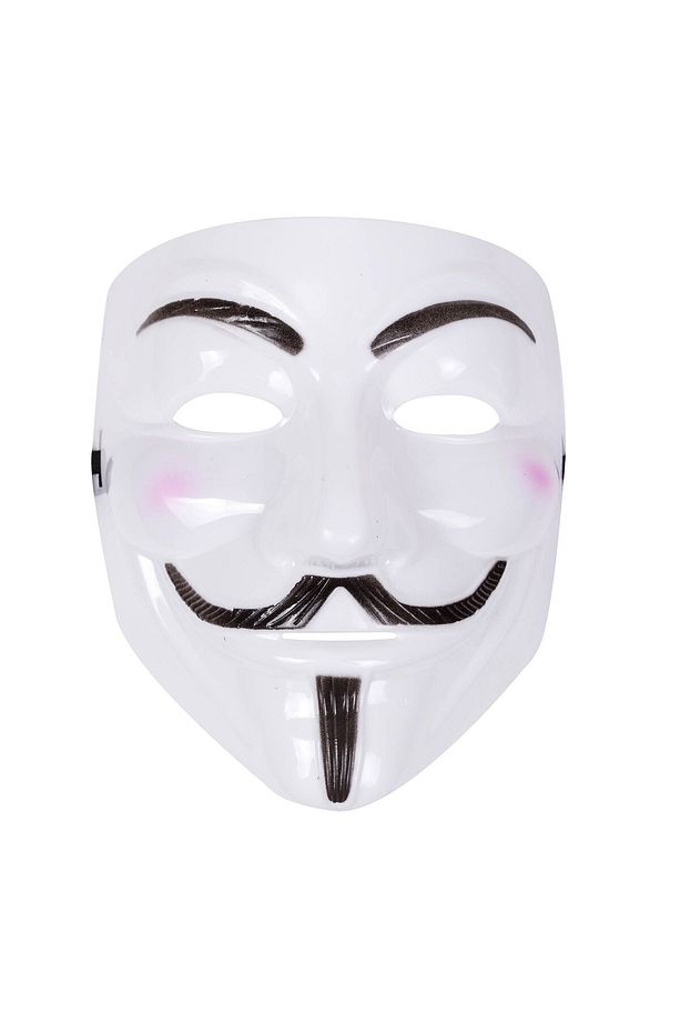 V For Vendetta Maskesi Beyaz Renk Yılbaşı Halloween Anonymous Cadılar Bayramı Maskesi 5 Adet - 2