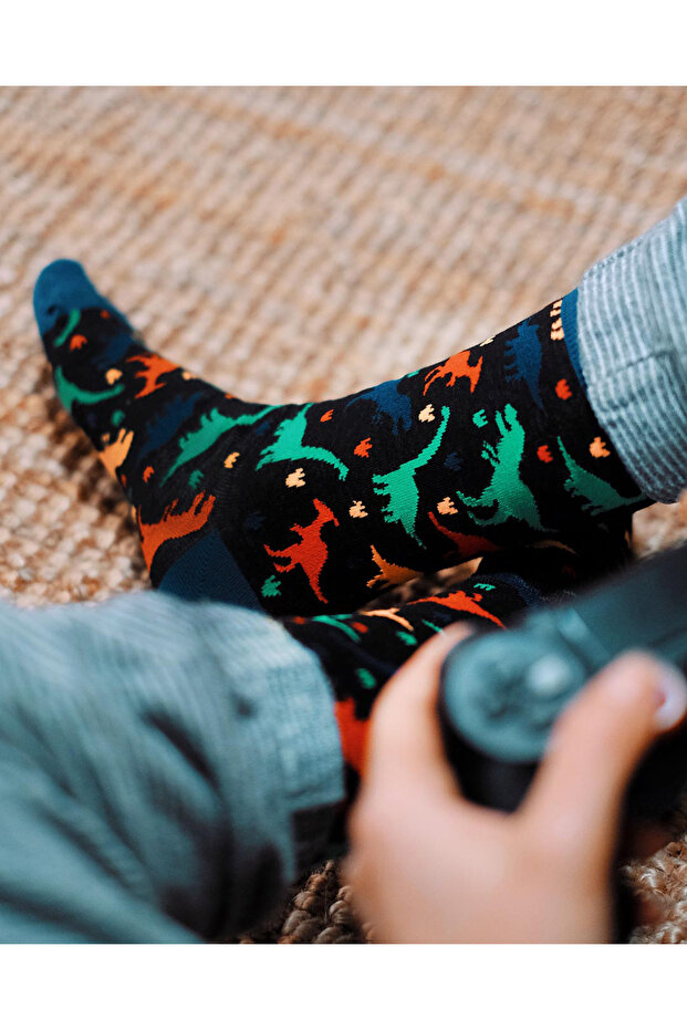 Dinazor Desenli Çorap - 6