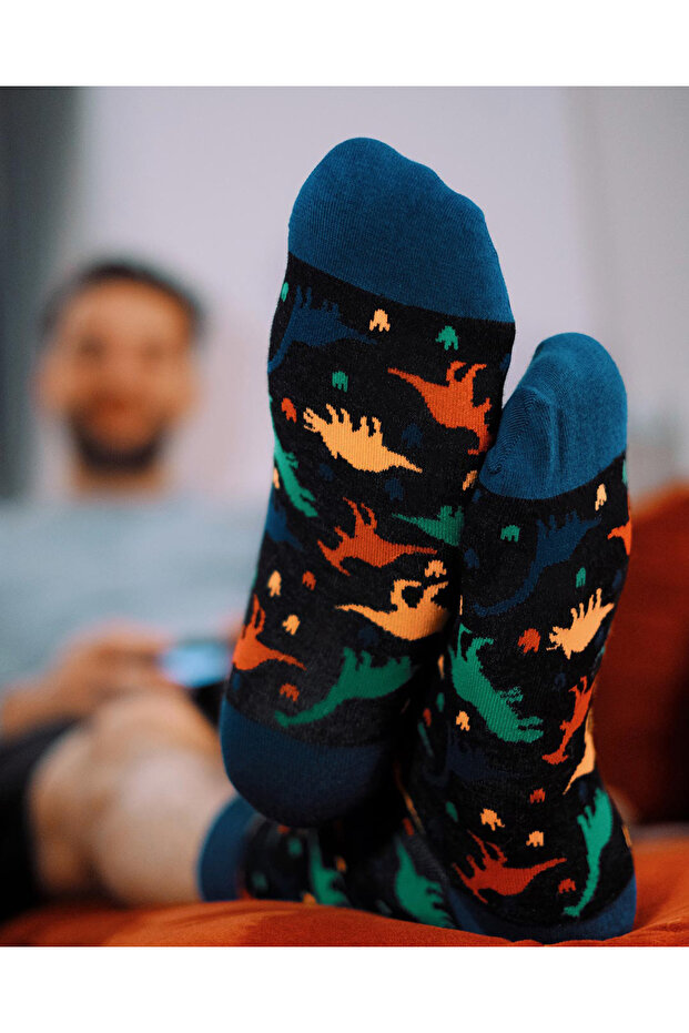 Dinazor Desenli Çorap - 1