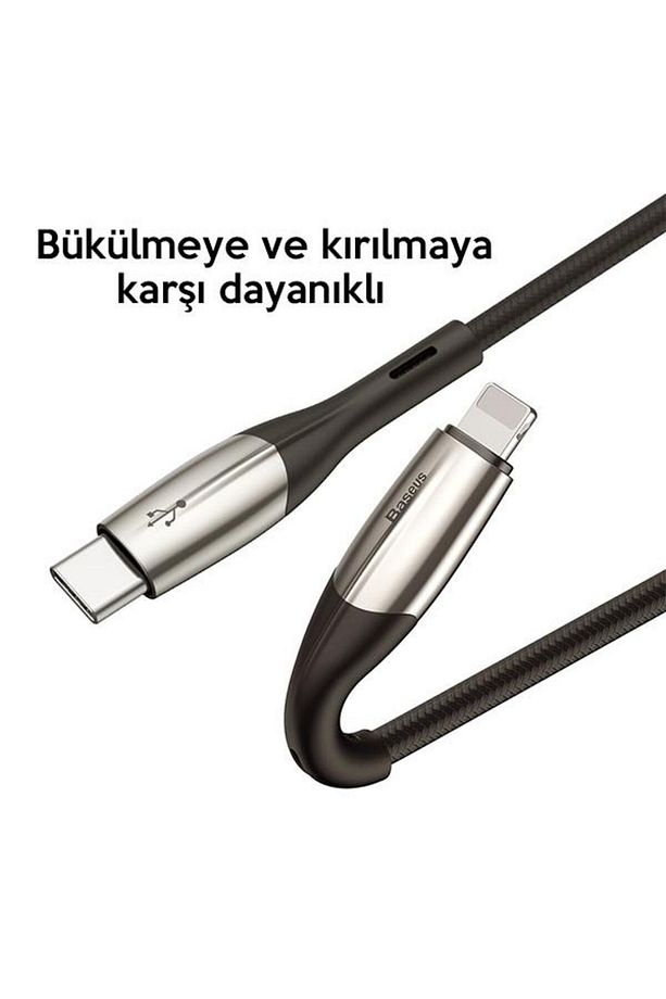 Super Şarj Örgü Tasarım 1mt 18w Iphone Şarj Kablo Iphone 11 12 13 14 Pro Max Şarj Ve Veri Akt - 6