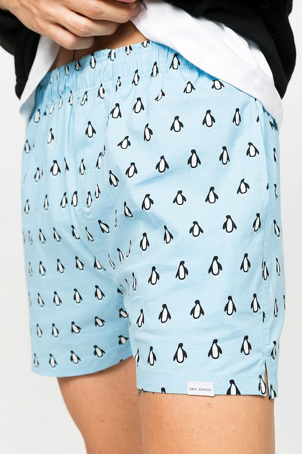 Desenli Erkek Ev Şort – Chill Space Collection – Cool Like Penguin - 5