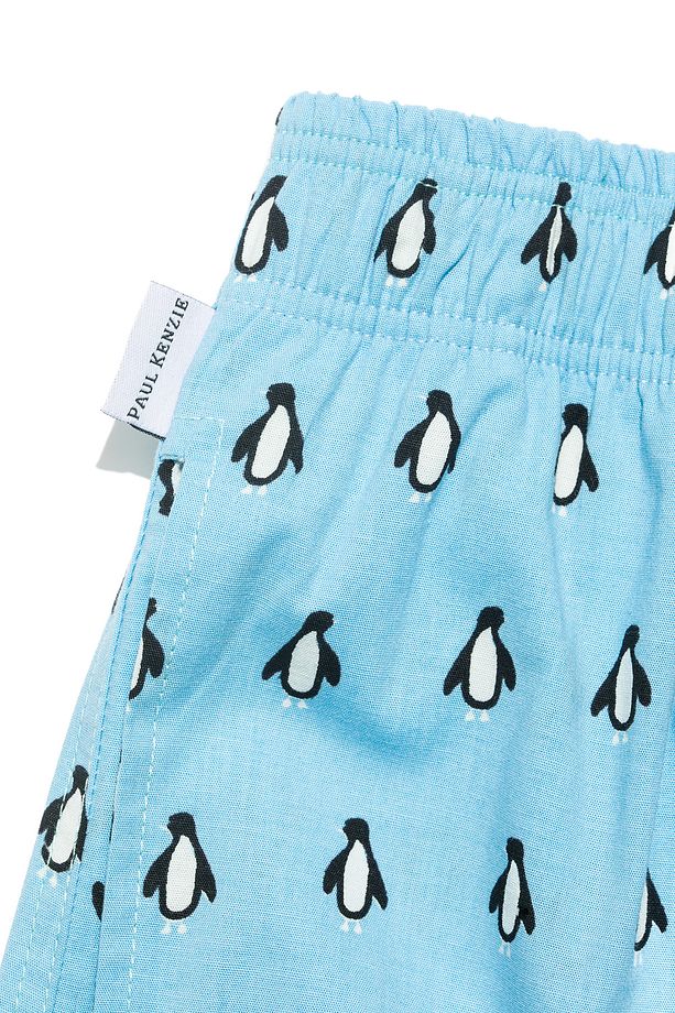 Desenli Erkek Ev Şort – Chill Space Collection – Cool Like Penguin - 6