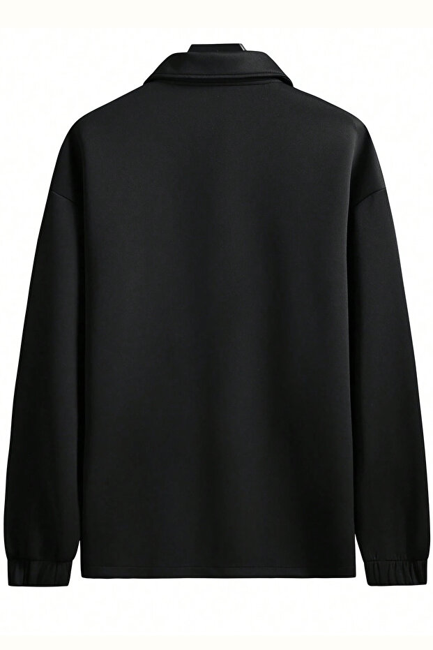 سترة قميص كاجوال أساسية بأزرار 3 خيط كبيرة الحجم - 3