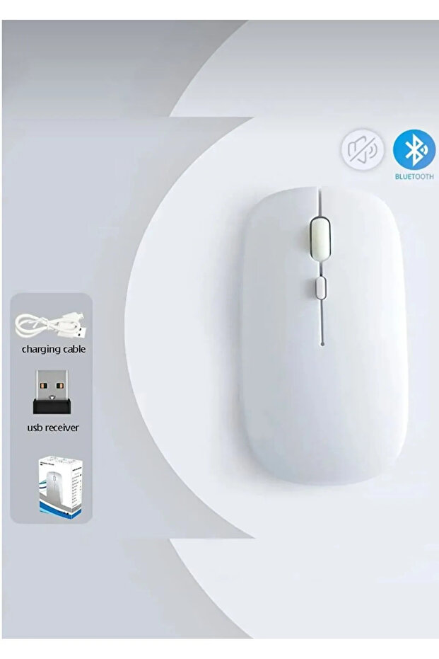Mouse Bluetooth Wireless Şarjlı Fare 2.4g mouse - 2