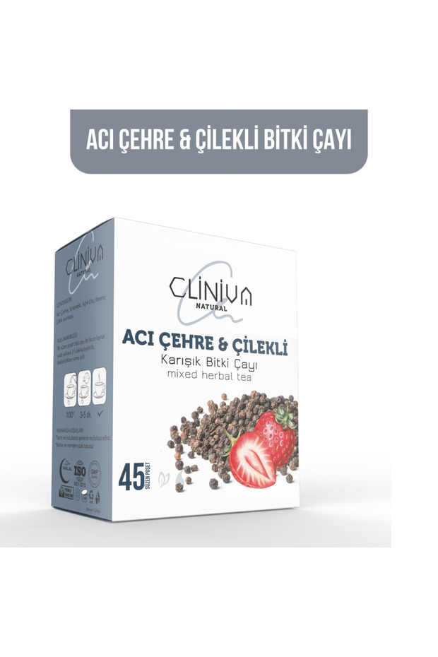 Acı Çehre & Çilekli Çay – Metabolizma Desteği & 45’li Süzen Poşet - 1