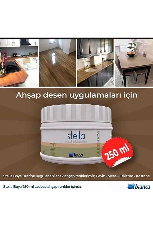 STELLA Ahşap Renkler Serisi 250ml - Ceviz - 2