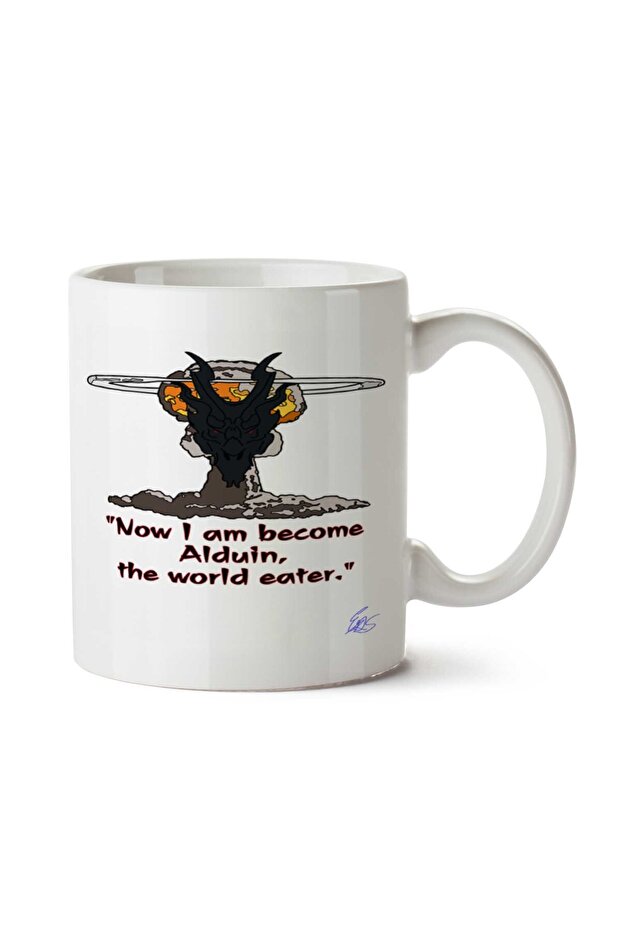 كوب مطبوع على الجانبين من Alduin the World Eater