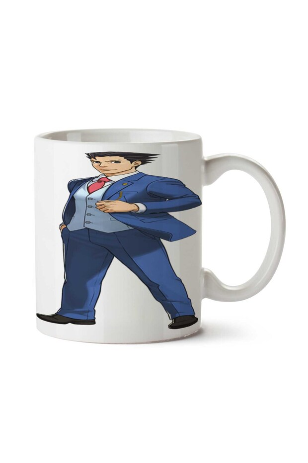 كوب مطبوع على الجانبين من Ace-Attorney-Character