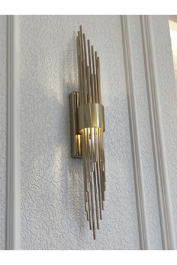 PİLLİ DUVAR APLİK (ALTIN RENK KAPLAMALI) SEMCO LED AYDINLATMA - 8