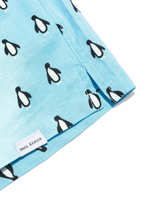 Desenli Erkek Ev Şort – Chill Space Collection – Cool Like Penguin - 8