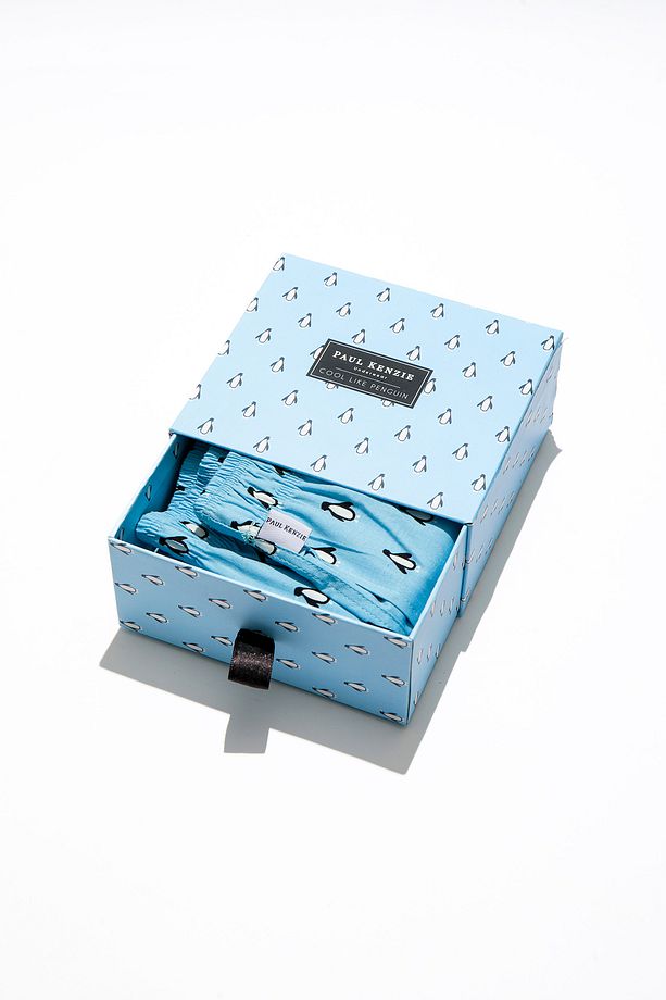 Desenli Erkek Ev Şort – Chill Space Collection – Cool Like Penguin - 3