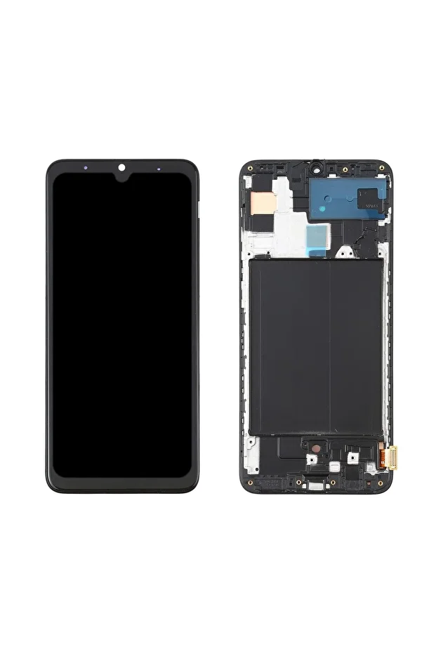 Galaxy A70 A705 Uyumlu Lcd Ekran Dokunmatik Siyah Oled Çıtalı - 1
