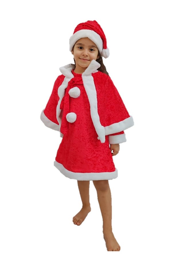 Christmas Mother Girl's Costume Velvet Christmas Outfit