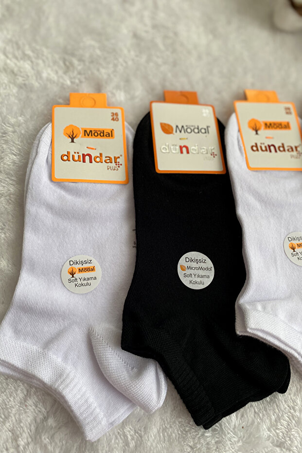 Kokulu Bambu 6'lı Patik Çorap - 3