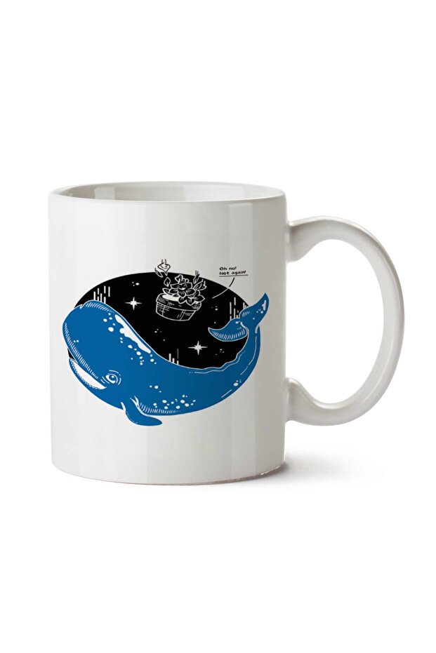 كوب Baleia e vaso مطبوع على الجانبين