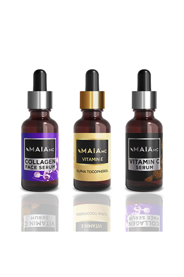 Collagen & Vitamin E & Vitamin C 3-Piece Vitamin Care Serum Set