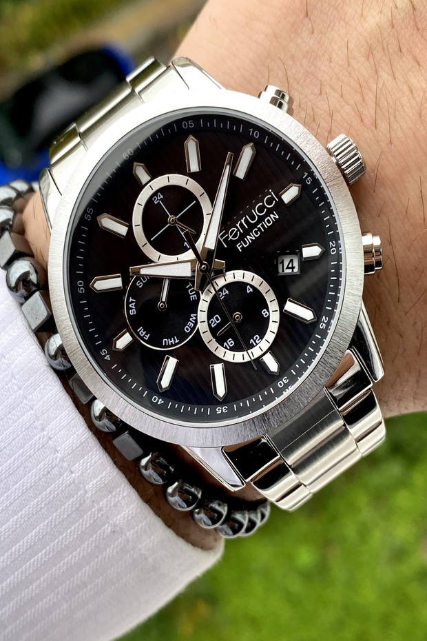 Function ساعة يد رجالية نشطة لجميع الوظائف + هدية سوار - 1