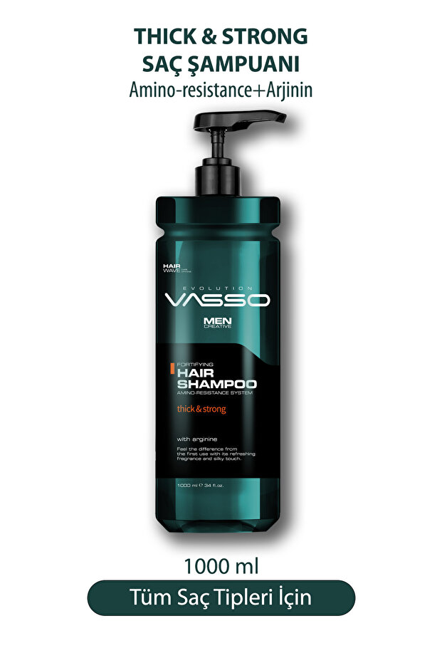 Erkeklere Özel Güçlendirici Ve Besleyici Arjinin Içeren Büyük Boy Profesyonel Şampuan 1000 ml - 1