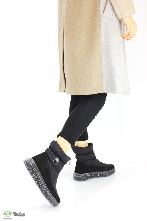 Kadın Kalın Silikon Taban Kürklü Kar Botu - 2