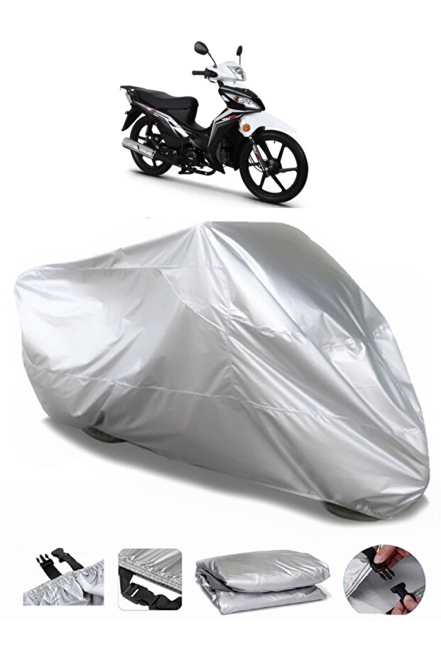 Rks Rodos 100 Compatible Gray Motorcycle Tarpaulin Premium Quality
