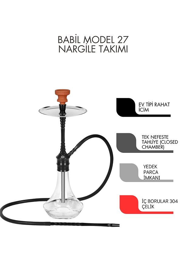 Nargile Takımı Mod 27 Ev Tipi Profosyonel Nargile Seti - 2