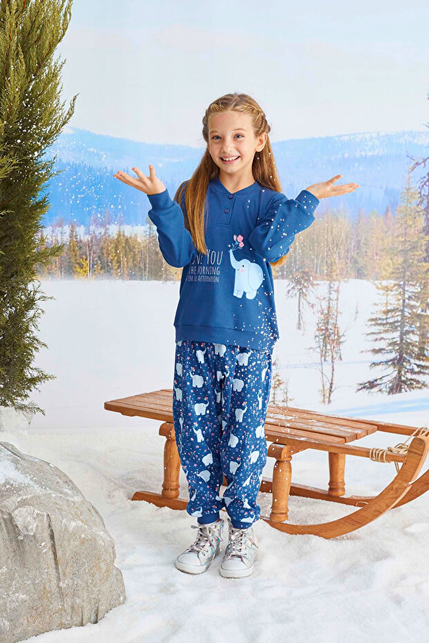 Aydoğan Girl's Pajama Set Cotton Interlock Fabric