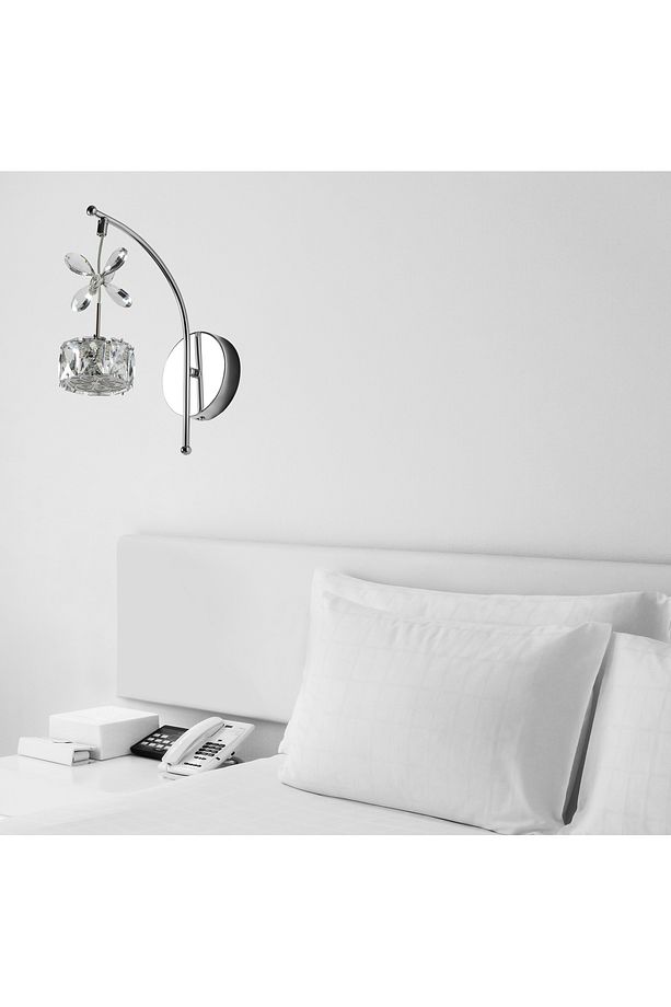 Taşlı LED Kristal Duvar Apliği Duvar Aplik Modern Oturma Odası Yatak Odası Aplik Günışığı - 7