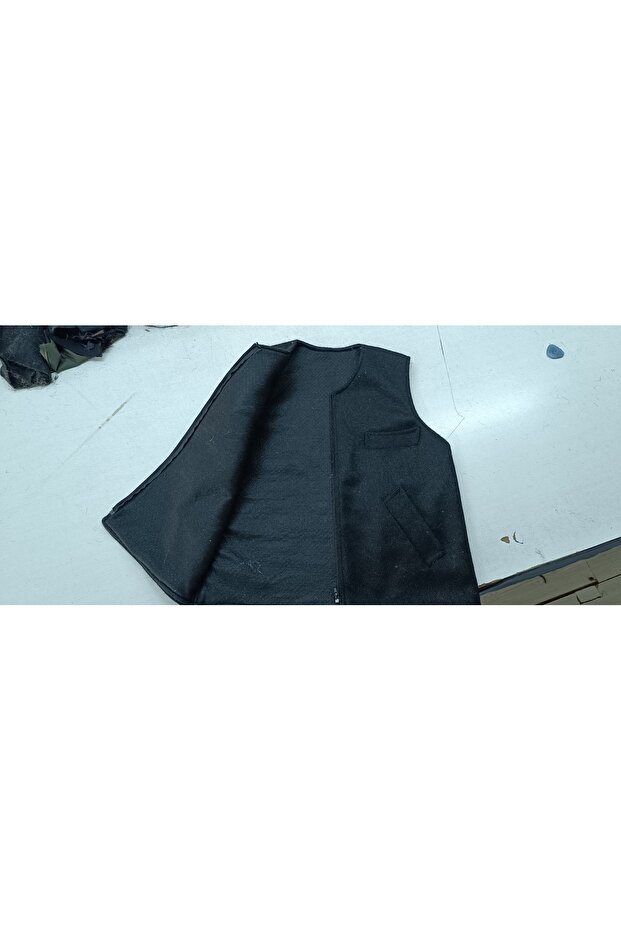Siyah Keçe Yelek - 3